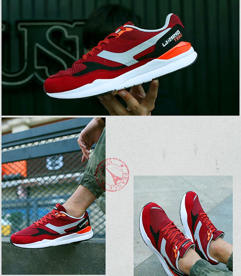 Giày nam Li Ning Giày Agan mùa thu và mùa đông Giày mới Giày dép chạy bộ thời trang retro Giày thể thao giày thể thao nam