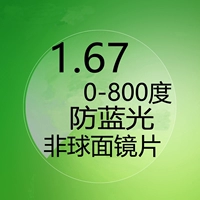 Индивидуальные 1,67 анти -блуа -сферические плоскости (в пределах 800 градусов от цвета зеркальной рамы и зеленой пленки левого и правого глаза)