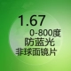 Индивидуальные 1,67 анти -блуа -сферические плоскости (в пределах 800 градусов от цвета зеркальной рамы и зеленой пленки левого и правого глаза)