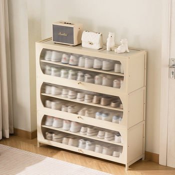 Trojan people ins creamy style shoe cabinet household use
