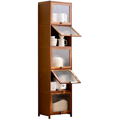 Треснувшая кухонная стойка, многофункциональная многослойная полка для хранения посуды, напольная приправа, узкий обеденный край, встроенный шкаф для дома