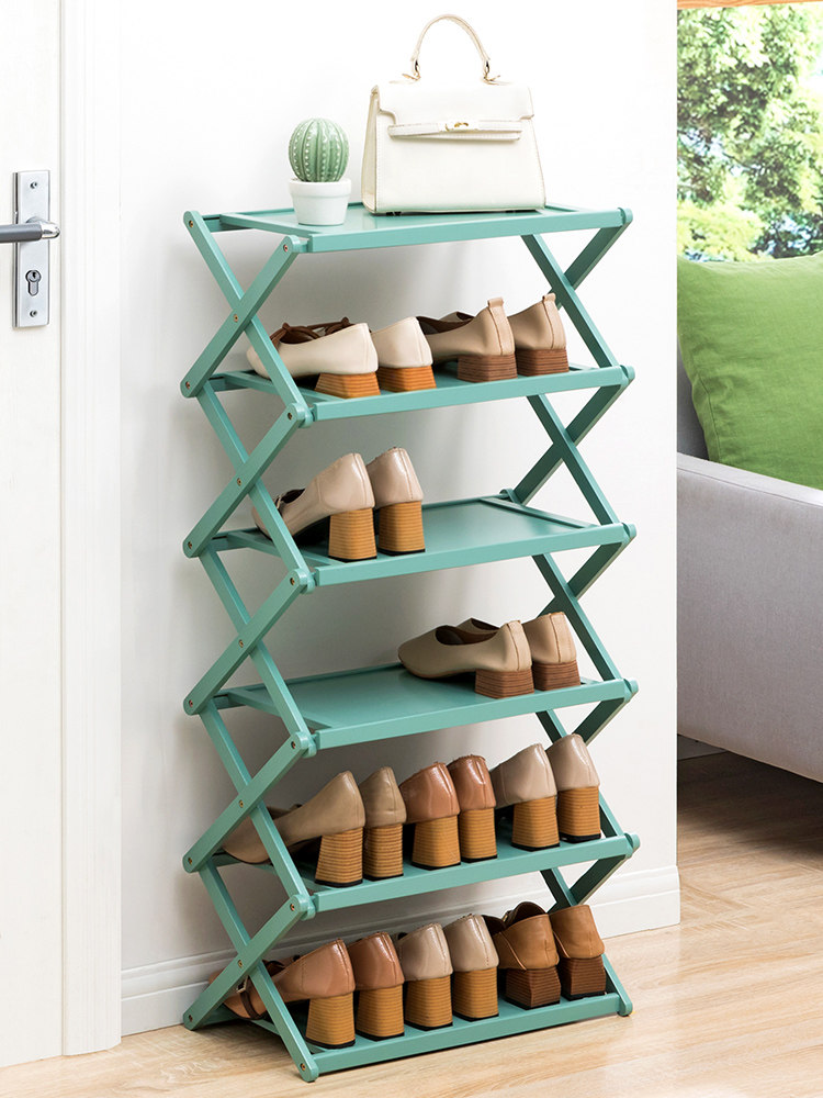 Trojan horse folding shoe shelf home door simple dormitory storage bedroom small indoor good-looking shoe cabinet dustproof