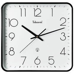 Telesonic/Uranus Radio Clock Home Silent Wall Clock Square Light Luxury Art Wall Clock Bedroom Clock
