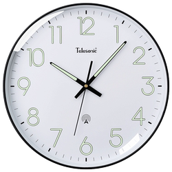 Telesonic/Uranus Night Light Radio Wave Clock Silent Wall Clock for Living Room Home Use Fashionable Wall-Mounted Creative Clock