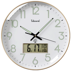 Telesonic/Uranus Night Light Radio Controlled Clock Home Living Room Silent Wall Clock Perpetual Calendar Calendar Clock Wall Watch