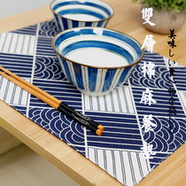 Dining mat day style and wind cotton linen double layer cloth art heat insulation anti-burn cushion cup cushion bowl cushion pan cushion for primary school children