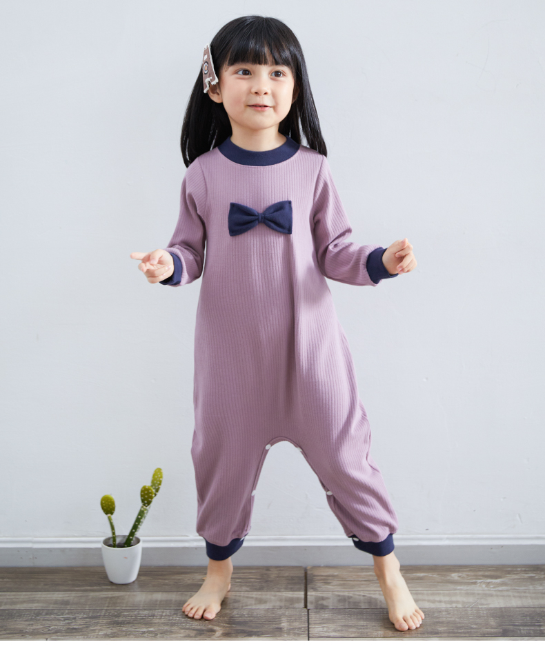 Shangbao Maichunqiu trẻ em mùa đông đồ ngủ Xiêm cotton dày cô gái bé mặc đồ ngủ chống đá cộng với quần áo nhung nhà để giữ ấm body chip tre em