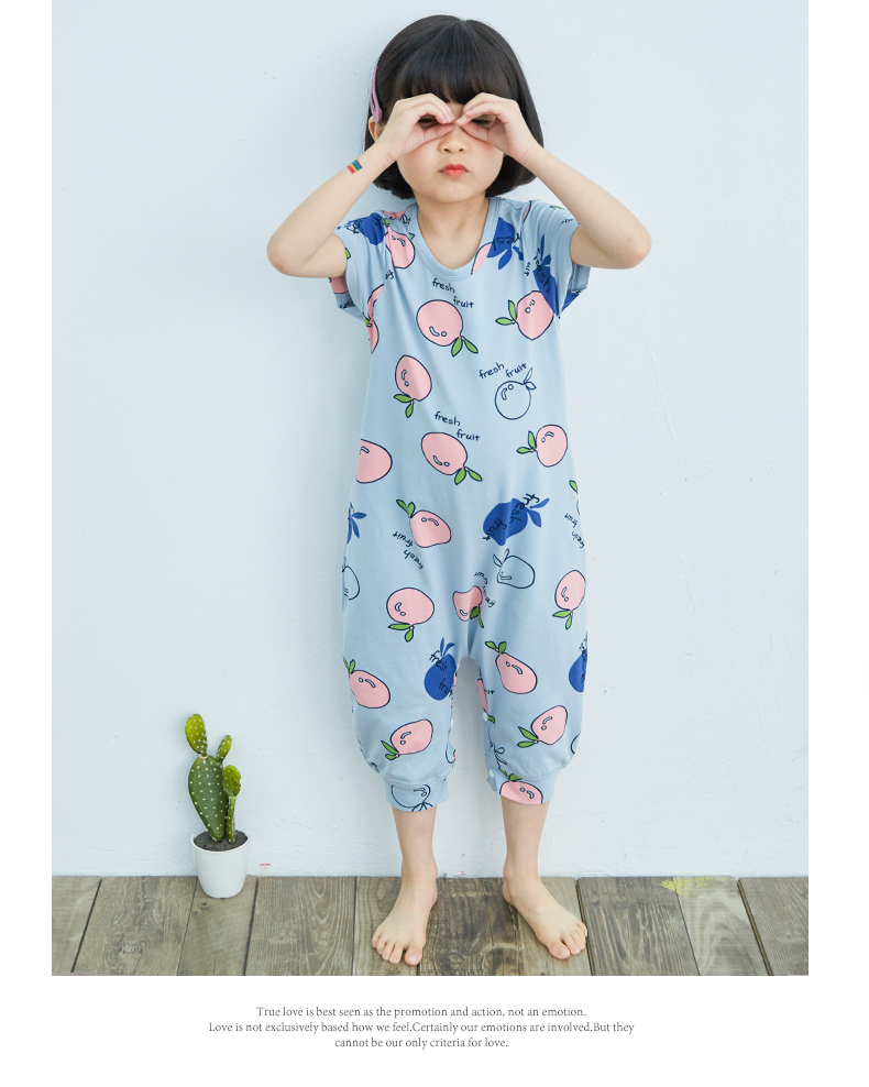 Shangbao Mai hè trẻ em mới một bộ đồ ngủ ngắn tay cotton mỏng Bộ đồ ngủ bé Xiêm phục vụ tại nhà cho con bú quần lót trẻ em