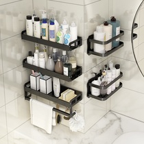 Bath room bathroom shelf non-perforated wall Wall cosmetics sink black toilet storage shelf