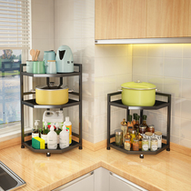 Kitchen triangle rack countertop Corner Corner Corner small corner seasoning multifunctional multi-layer seasoning storage rack