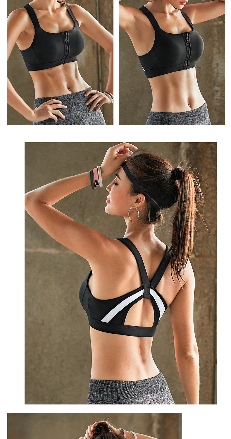 Khóa kéo phía trước chống sốc đồ lót thể thao phụ nữ tập hợp các loại áo tập yoga cường độ cao chạy áo ngực thể dục chuyên nghiệp áo ngực áo tập thể thao