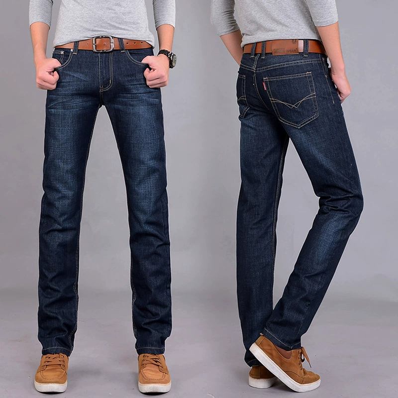 Cửa hàng mới quần jeans ống đứng nam thời trang quần âu nam trẻ trung phổ biến quần dài mỏng quần thời trang nam - Quần jean