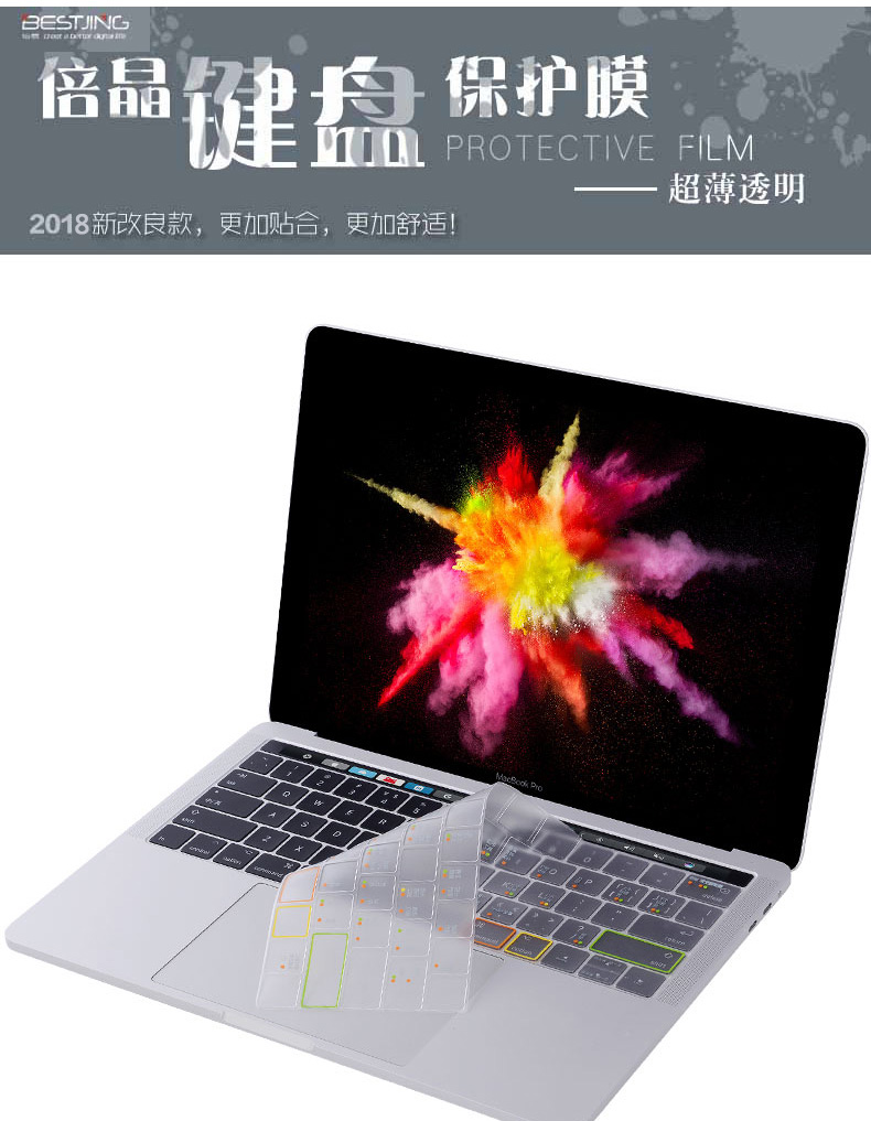 Macbook mới 2018 Máy tính Apple pro13 inch bàn phím máy tính xách tay không khí nhanh 12 phim 13.3 chức năng 15 miếng dán bảo vệ mac chức năng siêu mỏng 15,4 inch phụ kiện trong suốt chống bụi