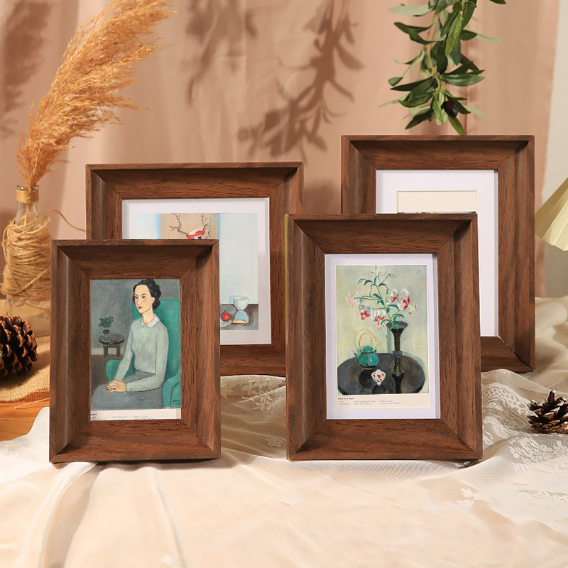 Retro photo frame Pendulum Bench phase Book Desktop Pendulum Pieces Six 6 Inches 7 8 Wash Photos Picture Frame Mounted Wall-mounted Wall a4 Frame Booking