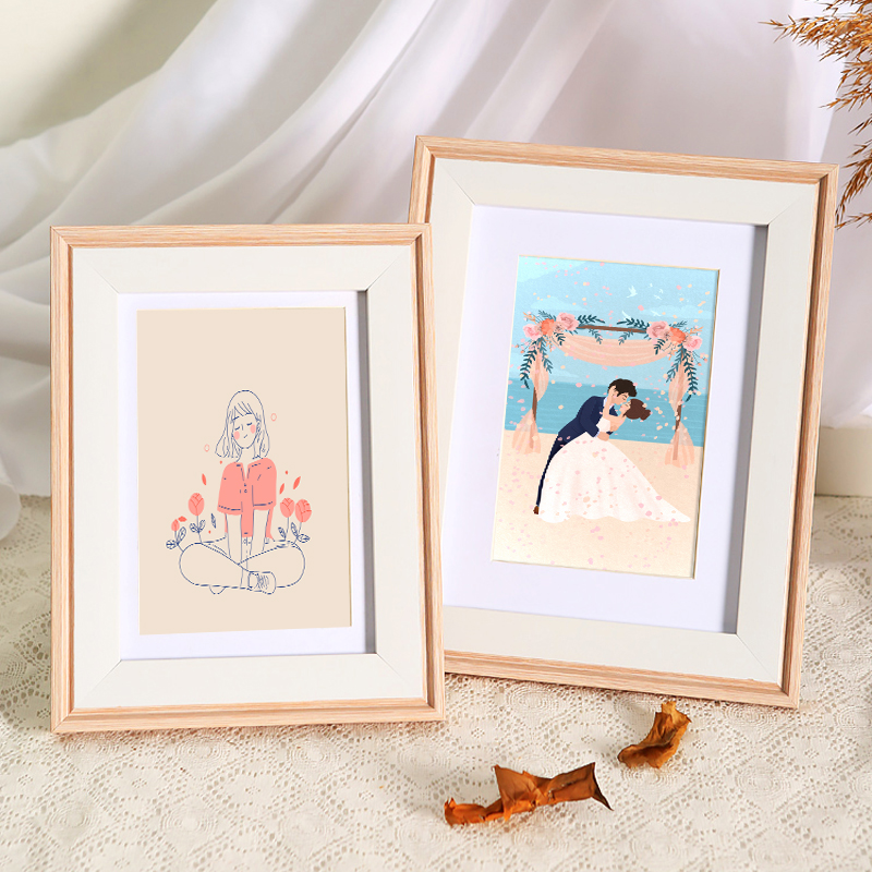 Nordic ins style photo frame table 66778 inch decoration picture frame mounted children's photo display album outer frame