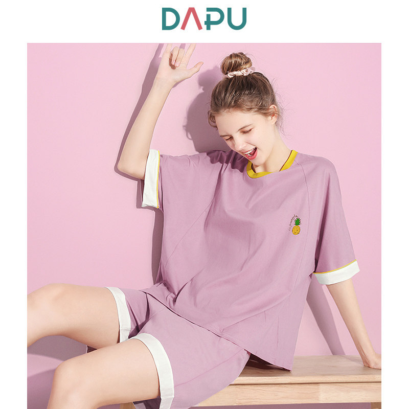 DAPU 大朴 短袖短裤家居服套装 双重优惠折后￥80.12包邮 男、女及吊带多款可选