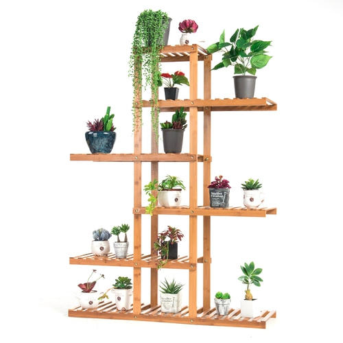 Поли -флезийский балкон -балкон цветочный горшок стойка многослойное дерево