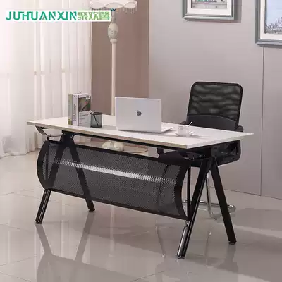 Customized 1 2 1 5 m single office computer desk financial staff computer desk small household student table baking paint