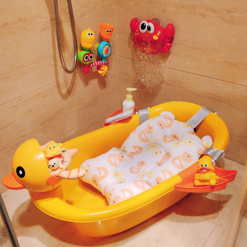 Baby rush warm bath tub Baby tub can sit and lie cartoon universal newborn supplies Large children's bath bucket