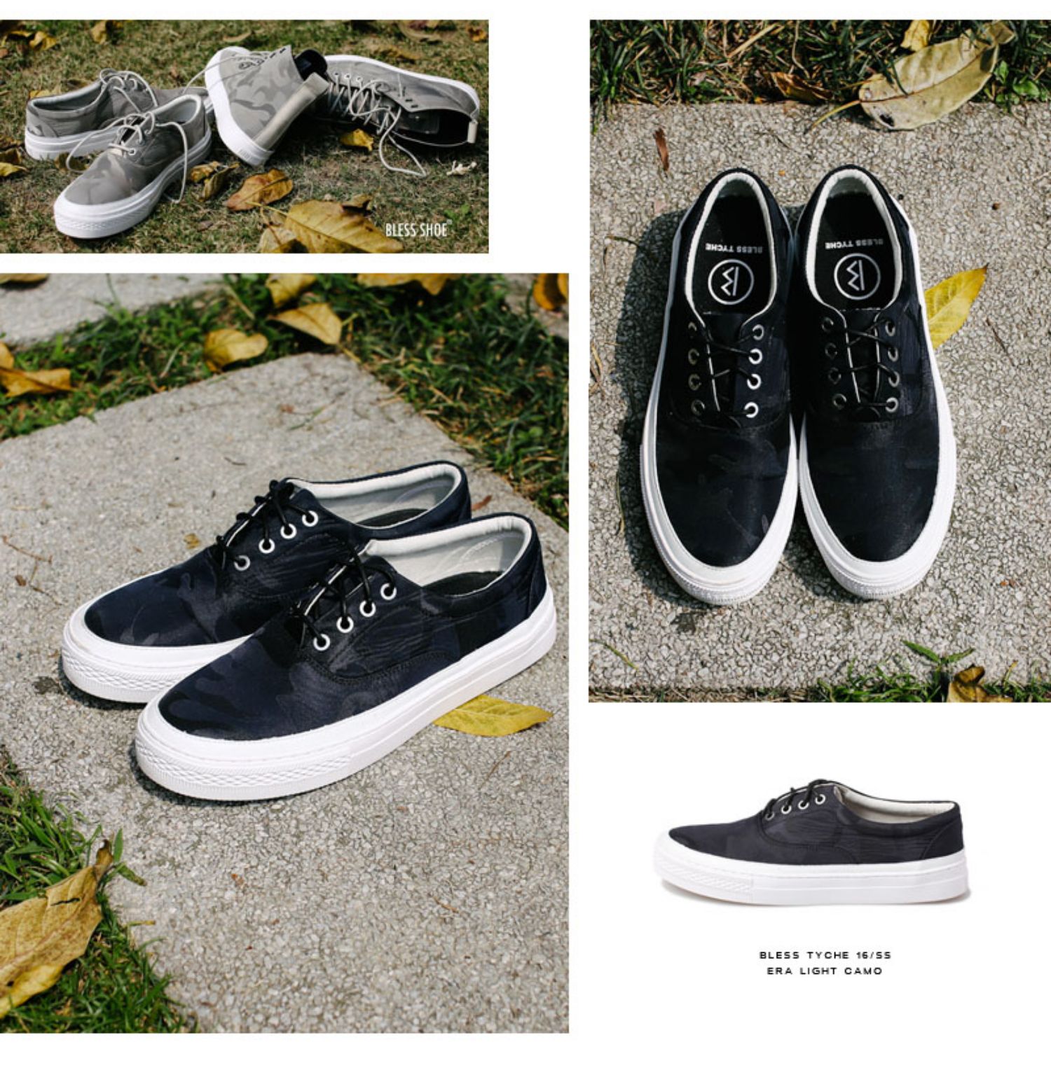 Lựa chọn mùa hè BLESS SHOE ánh sáng dây đeo thấp camo dây đeo ngụy trang vài mẫu giày vải thủ công - Giày thấp giày sneaker nam đẹp