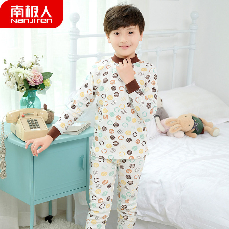 Antarctic children's underwear set boys autumn clothes sanitary pants cotton pajamas children warm cotton spring and autumn cotton sweater