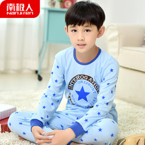 Antarctic childrens thermal underwear set cotton boys autumn clothes autumn pants baby autumn and winter pajamas medium and large childrens clothing
