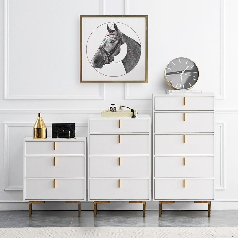 Three four five bucket light luxury style bucket cabinet combination simple modern Nordic living room side cabinet bedroom wall cabinet storage cabinet