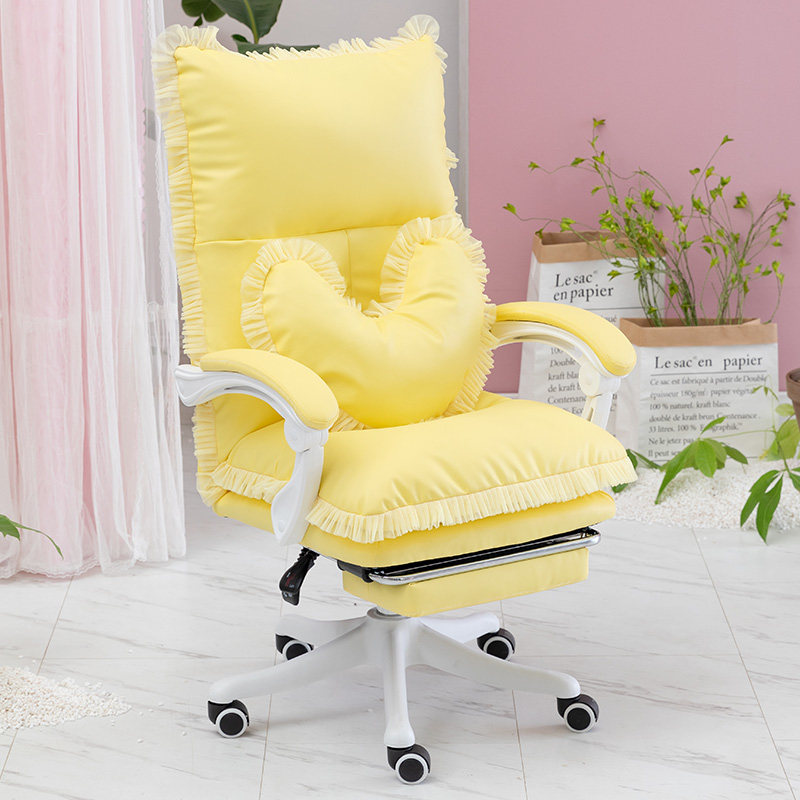 Computer chair girl girl's heart chair ergonomics boss Home comfort learning for a long time sitting sofa electric race chair