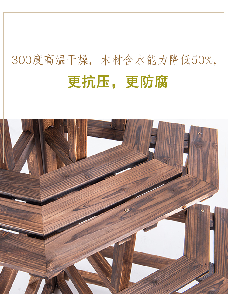 Bước gỗ mọng nước đứng ban công sàn ngoài trời chậu ngoài trời nhiều lớp kệ gỗ chống ăn mòn trong nhà - Kệ mẫu tủ sách đẹp