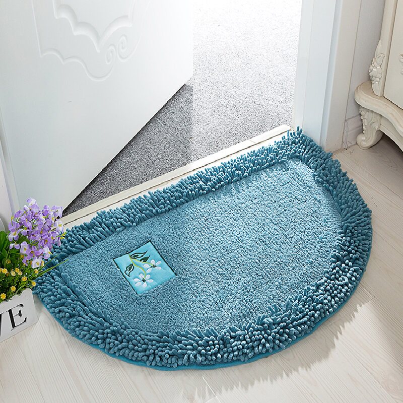 Semicircle mat door padded in door Absorbent Bath Mat Green bedroom Bathroom Toilet Carpet Makeup Room Footbed