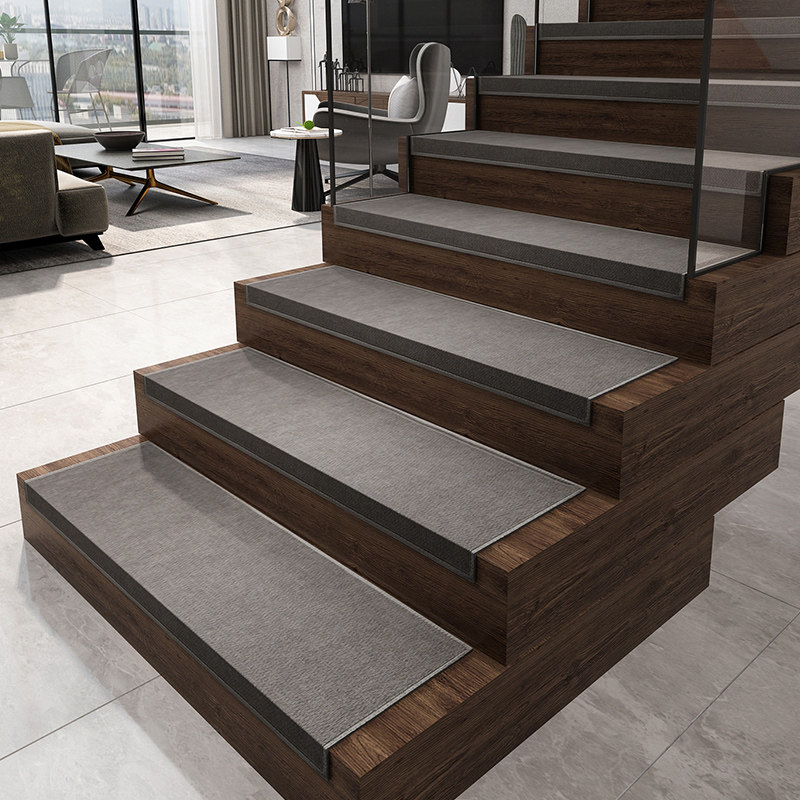 Solid wood stair mat step step mat non-slip mat light luxury stair step mat glue-free self-adhesive mat anti-slip modern