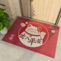 Door mat wash-free rubable red door mat summer soil loofah silk ring door step mat