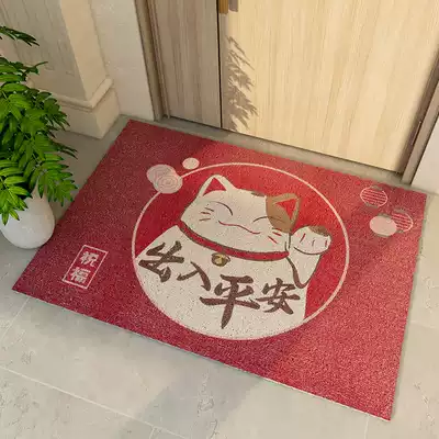 Entrance door mats disposable erasable Red safe trip wherever you go doormat summer rub soil loofah wire ring door step on the foot