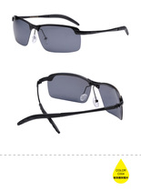 Sunglasses Half frame metal mens and womens polarizer Outdoor driver driving mirror sunglasses