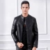 Jenny Weini leather man 2019 mới mùa thu trung niên đầu máy đẹp trai cổ ngắn da pu - Quần áo lông thú Quần áo lông thú