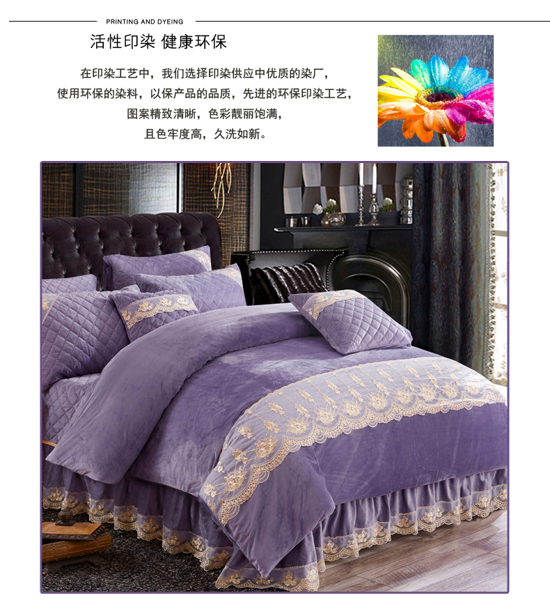 Châu Âu cashmere giường bông bao gồm thành viên đơn tinh thể bông tấm dày giường bông bao gồm luật Levin nhung ấm ba mảnh - Trải giường ga giường 1m8 x 2m