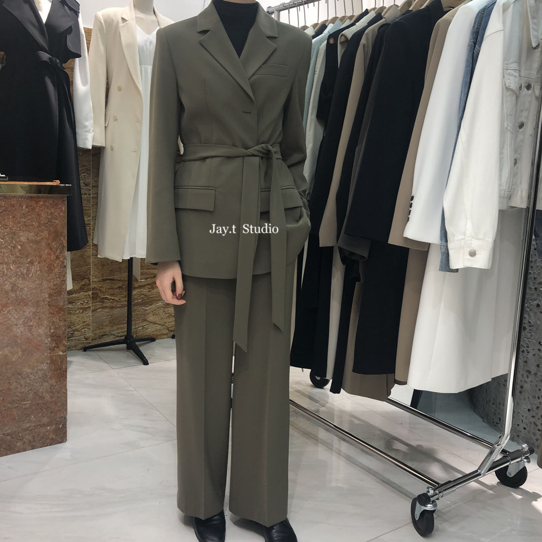 South Korea milady suit 2020 spring and summer new French counter quality temperament three-button suit 60880