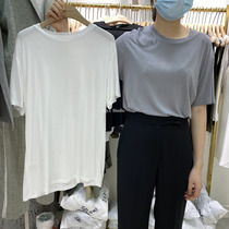 IRENE Korea new summer soft breathable stretch cotton casual short-sleeved T-shirt tops for women