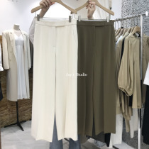 Korean mirady spring summer classic French blazer pants high waist thin casual straight pants woman