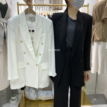 Irene Korea Suit 2021 New Product Ins Temperament French Loose Chiffon Double-Breasted Thin Jacket Woman