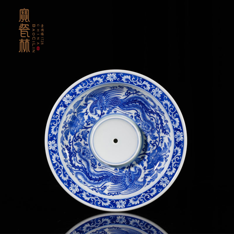 Treasure porcelain archaize of jingdezhen ceramics up with Lin tea accessories kung fu tea pot dry counter keep pot holder cover