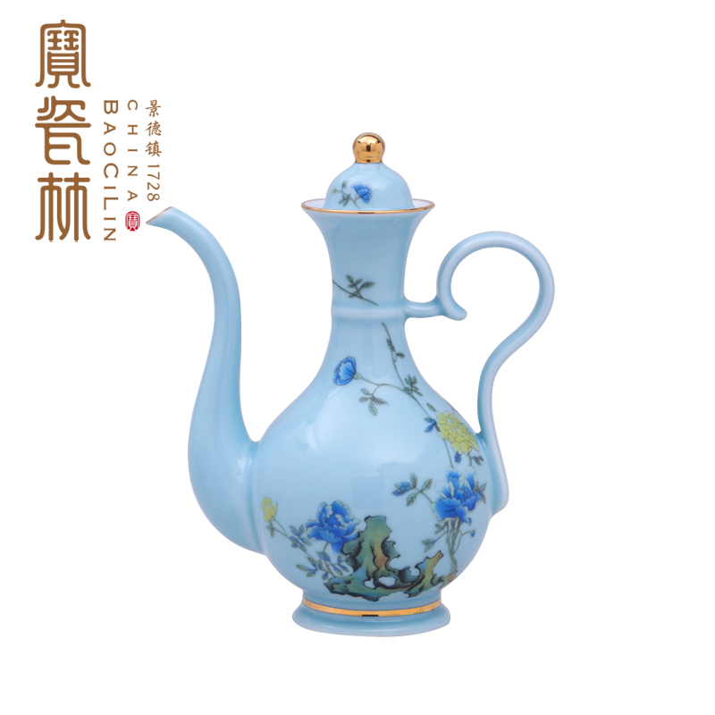 Treasure porcelain of jingdezhen ceramic CV 18 Lin wine suits for spring liquor domestic high - grade Chinese Mid - Autumn festival gift box package