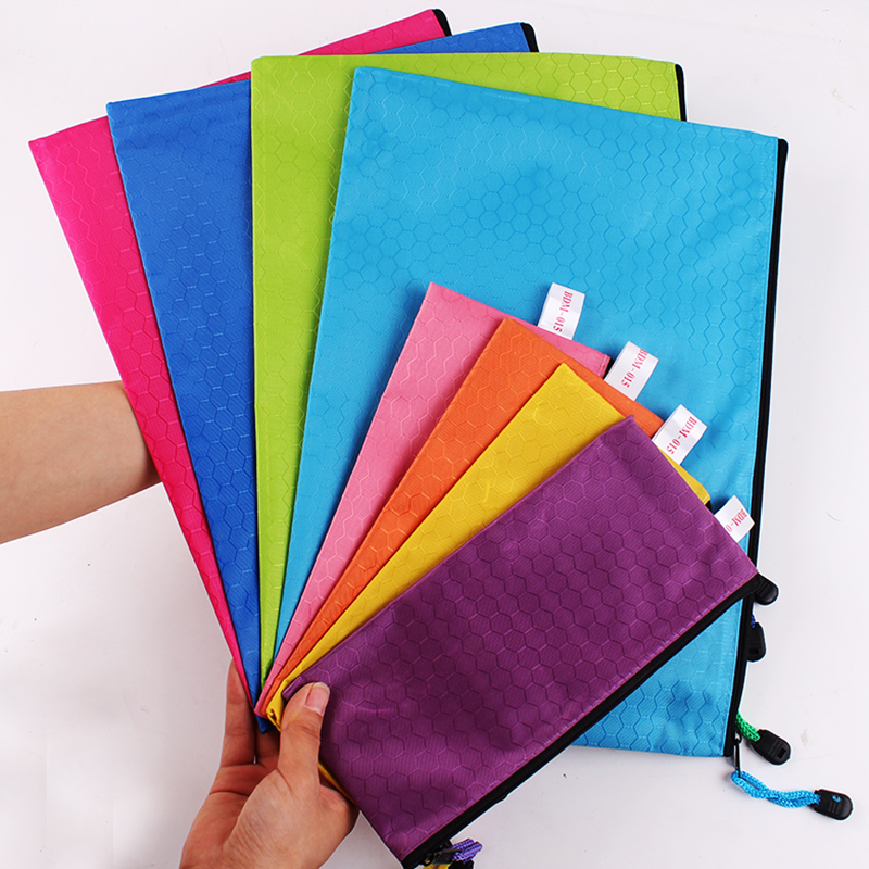 A4 football pattern cloth bag cloth document bag A3 information bag waterproof student special zipper bag company printing logo