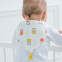 Baby pure cotton gauze sweat-absorbent towel four-layer breathable childrens pad back towel spring and autumn baby sweat towel