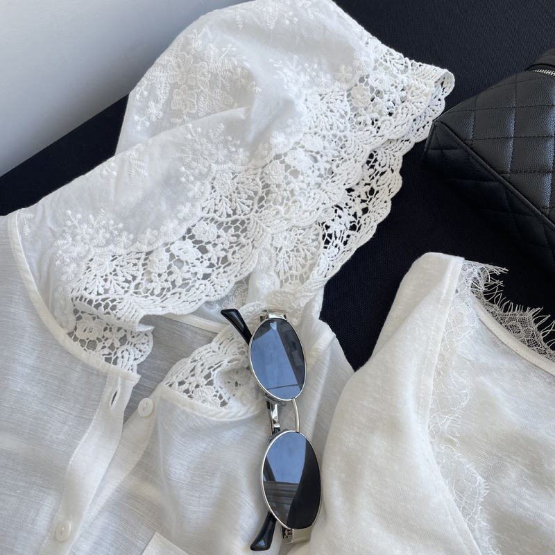 So Feminine! Lightweight Tencel Linen Acetate, so Comfortable~ Lace Trim Hooded Sun Protection Shirt for Women So Feminine! Lightweight Tencel Linen Acetate, so Comfortable~ Lace Trim Hooded Sun Protection Shirt for Women