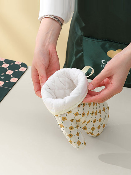 烤箱手套防烫加厚烘焙手套微波炉专用耐高温防烫防滑厨房隔热手套