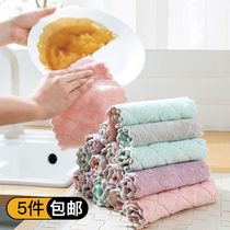 Non-falling water absorbent rag thickened non-oil fiber wipe tablecloth kitchen household cleaning dishwashing towel dish cloth