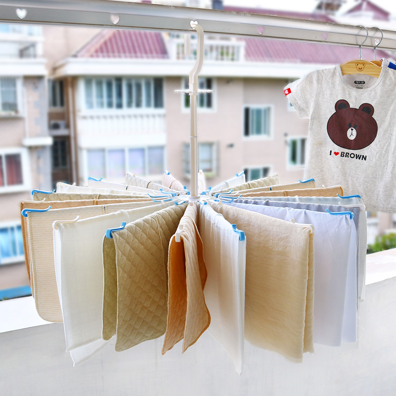 Umbrella diaper rack Household windproof towel rack Baby hanger drying clothes Newborn baby baby diaper drying rack