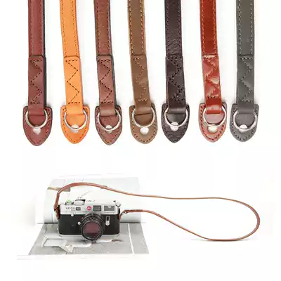 Clearance Italy imported leather 12mm wide micro single-eye camera camera shoulder strap baby bag hanging neck Fuji Sony Leica