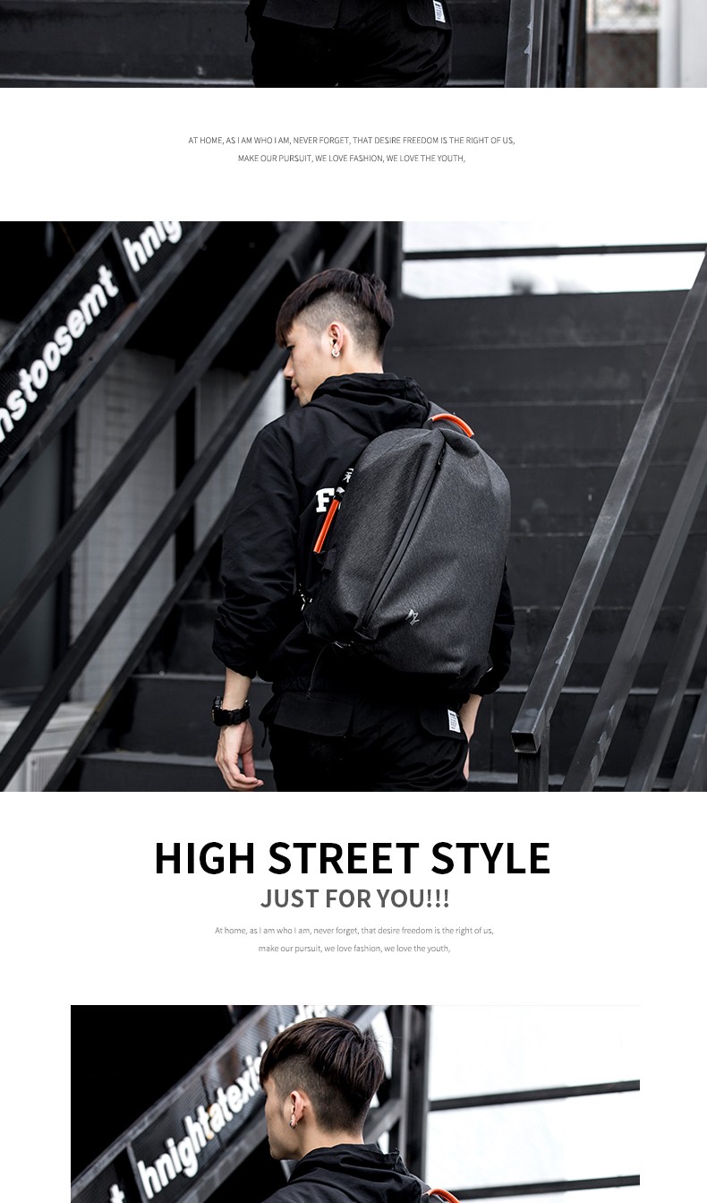 Ins triều nhãn hiệu túi ngực nam hip hop nhỏ ba lô học sinh trung học cơ sở túi nam vai Messenger túi nam - Túi của con người túi xách đeo chéo